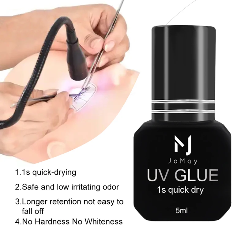 UV Eyelash Glue Waterproof Cosmetic Glue Eyelash Extension Products Dry Quickly 1 Second Lasting 100 Days UV Glue 5ml for Lash 3