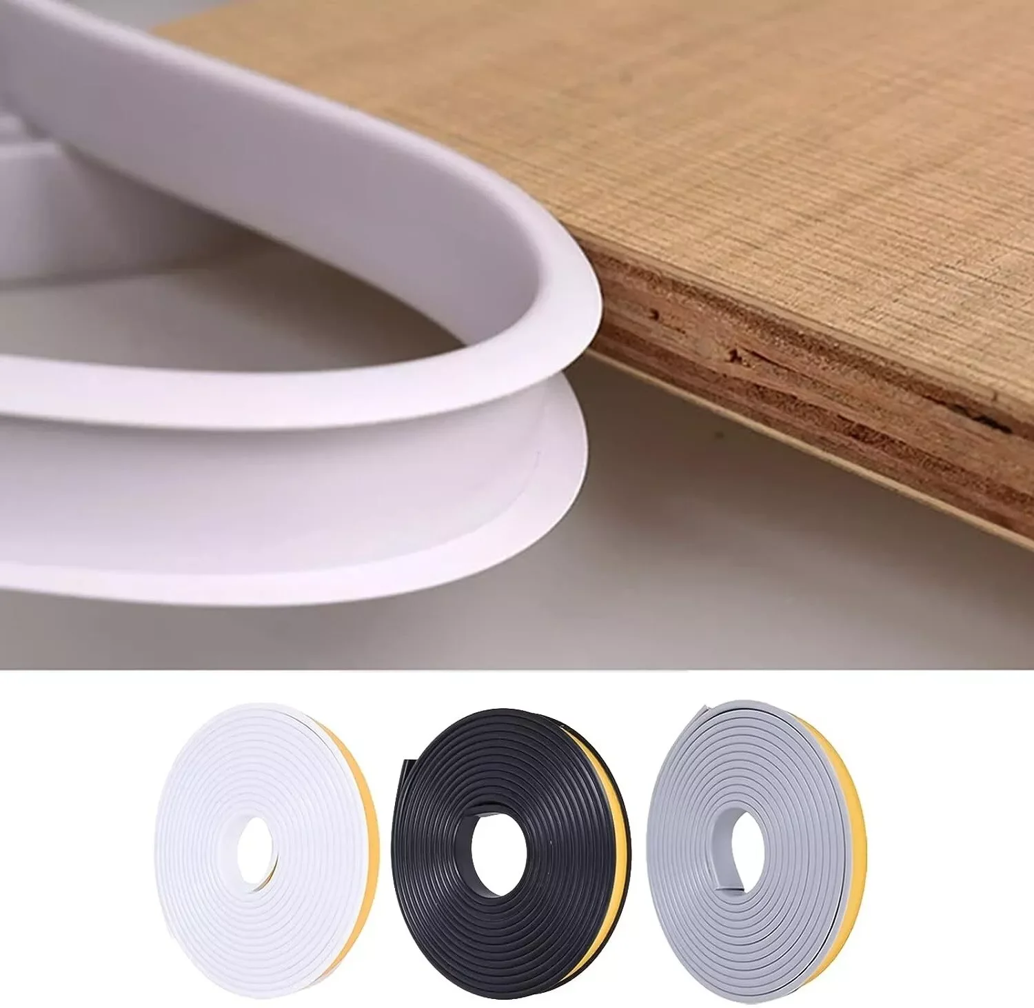 1pc 5M 15mm Meter Rubber Edge Strip Anti-Collision Protection Strip Edge Shield U-Shaped Sealing For Metal Glass