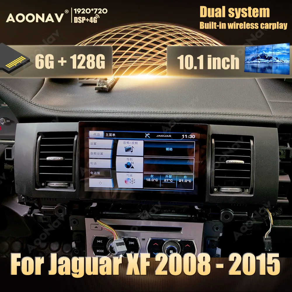 

128GB Dual system Android Car Radio For Jaguar XF 2004-2015 car multimedia player wireless carplay android auto