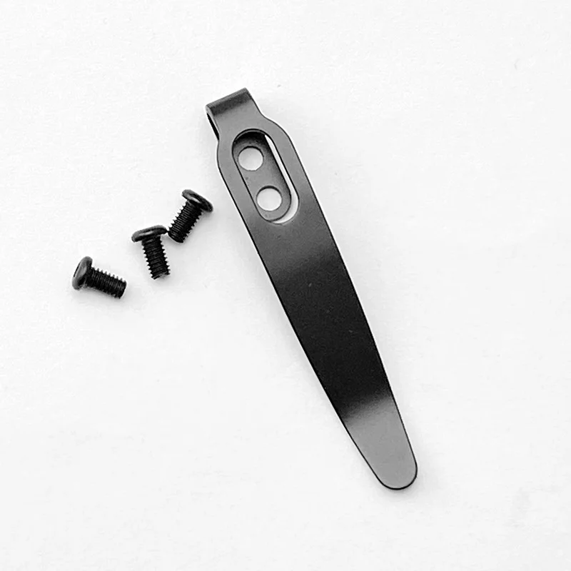 1Set 420 Stainless Steel Material Knife Back Clip With 3pcs M2.5 Screws
