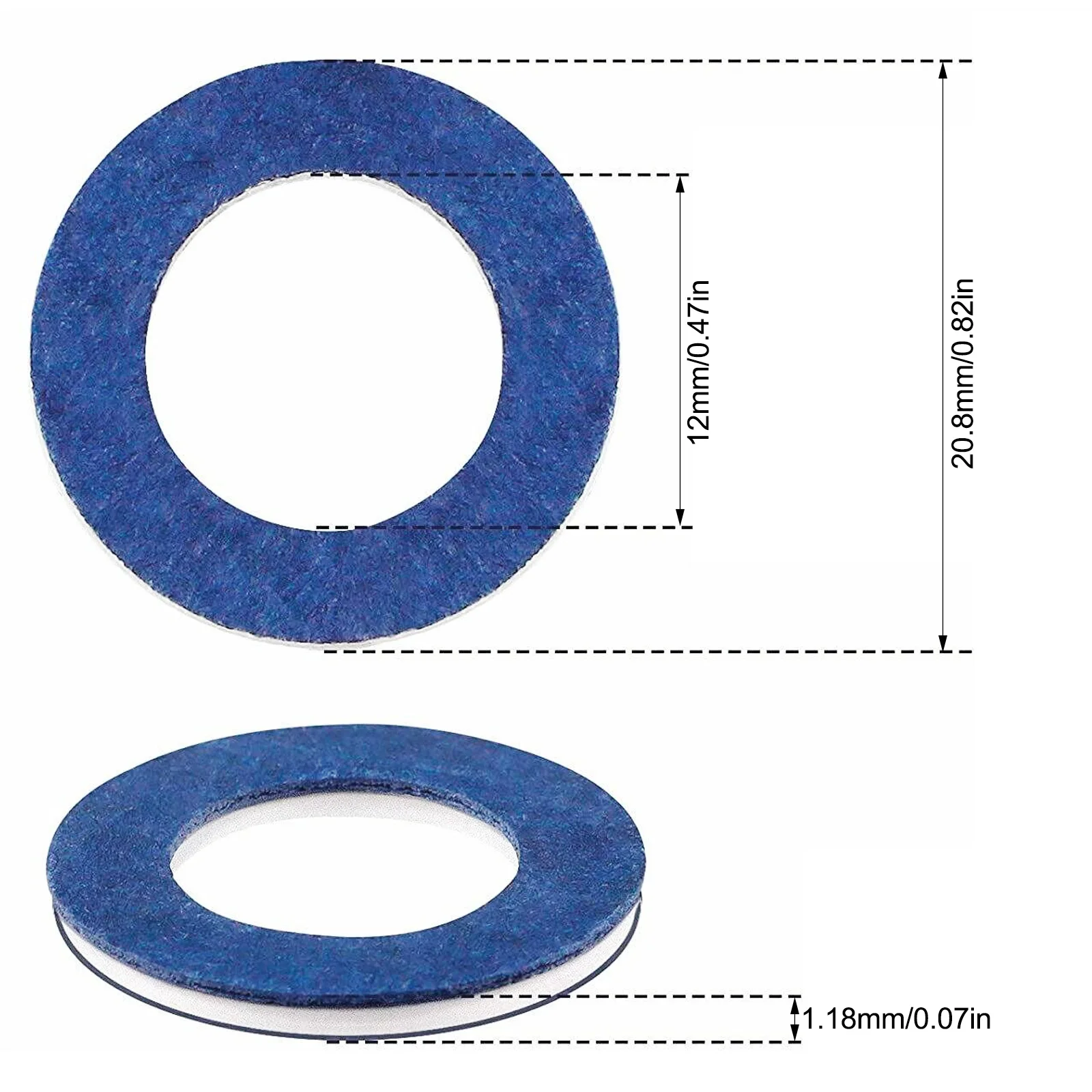 Oil Drain Plug Gasket Oil Drain Plug Seal Washer O Ring Gasket Sealing Washers 10PCS Thread Oil Drain Sump Plug Gaskets Washer 12mm Hole Seal Ring Car Engine For Toyota Camry Corolla Lexus OE# 90430-12031