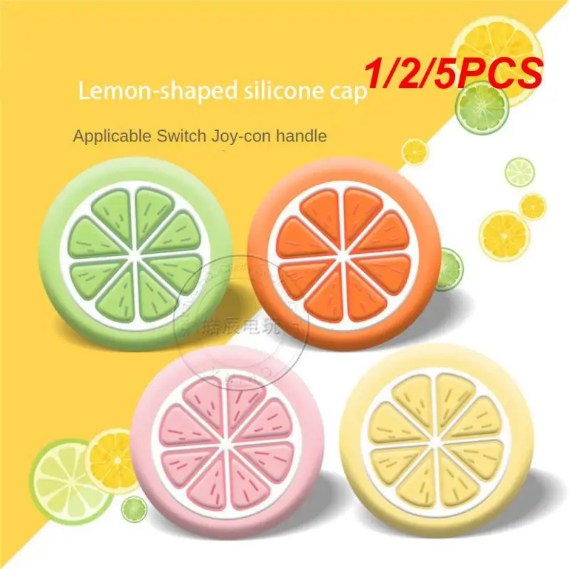 1/2/5 Pz Maniglia Rocker Adattamento A Forma Di Limone Accessori Per Gamepad Lite Cappello In Silicone Rocker Forma Carina Forma Di Frutta