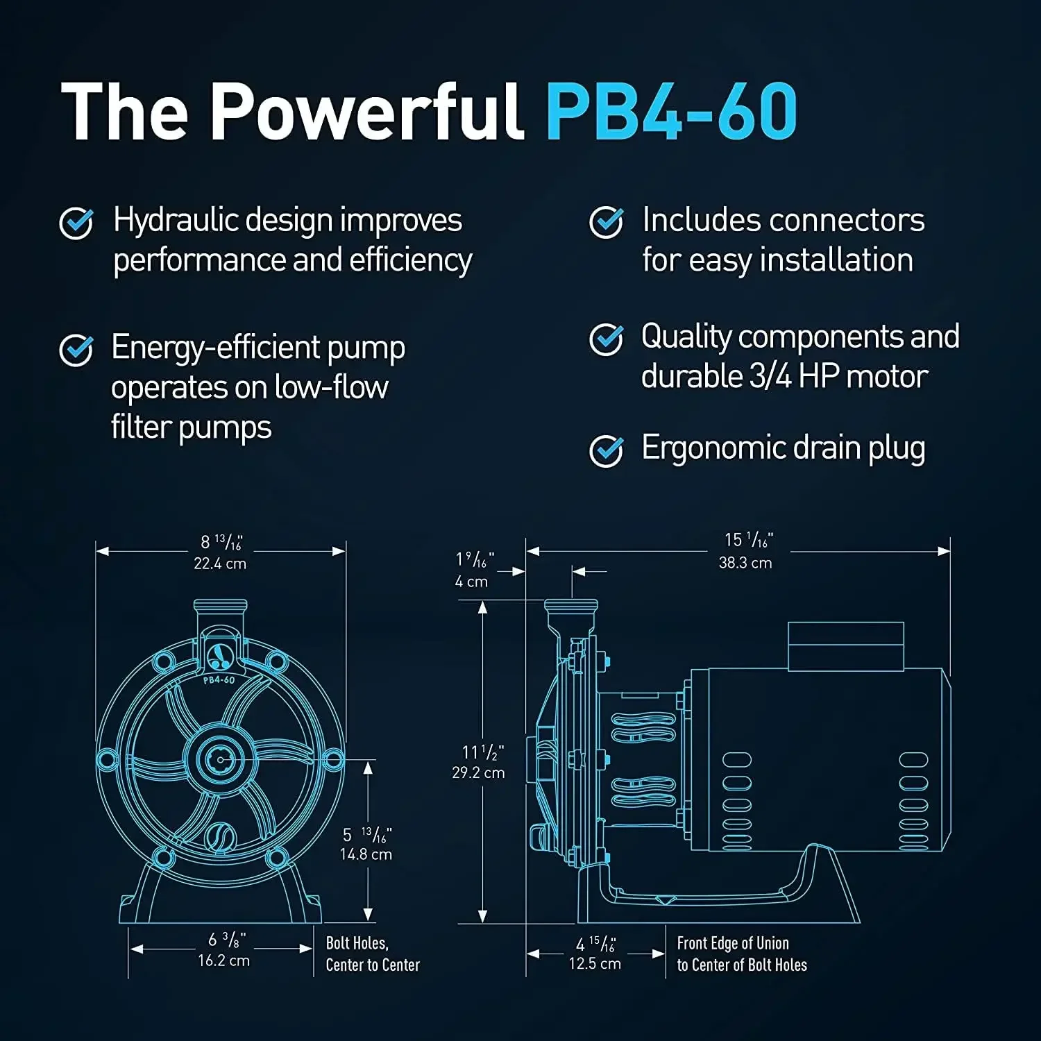 PB4-60 Booster Pump 3/4 HP for Pressure Pool Cleaners Comes with Polaris Softtube and Quick Connect Fittings liquid transfer pump submersible booster pump