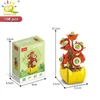 HUIQIBAO MOC Flower Succulent Potted Model Building Block DIY Eternal Bouquet Home Desk Plant Decor Brick Girl Gift Children Toy 4