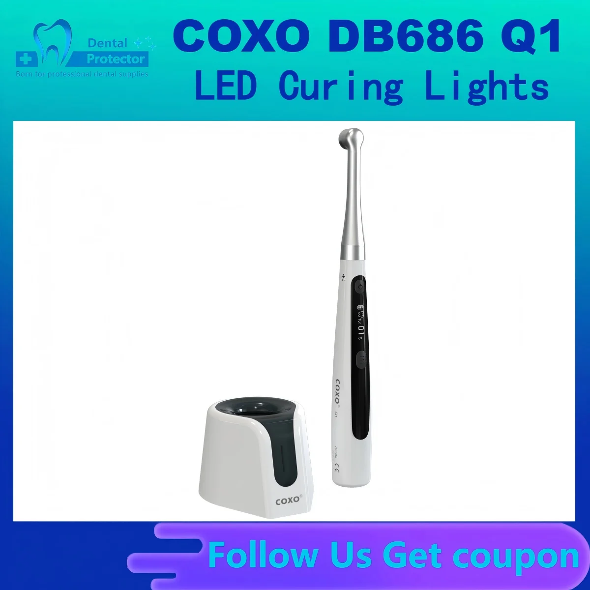 COXO Light DB686 Q1 Detector de caries de curado Dental lámpara LED de curado inalámbrico y luz LED de ortodoncia equipo de odontología