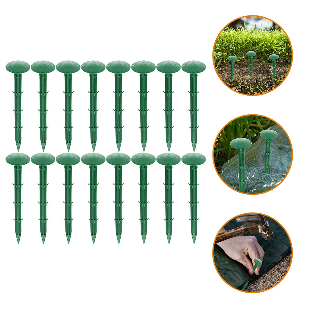 

150 Pcs Orchard Greenhouse Nails Garden Stakes Landscape Ground Pegs Camping For Plants Tent Gardening Plastic Fixing Pile