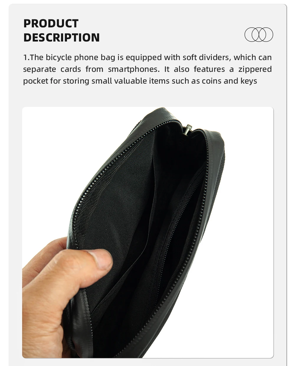 Fahrrad tasche Rad trikot Tasche Regenschutz Fahrrad Handy tasche MTB Zubehör wasserdicht schweiß fest schmutz abweisend Essentials Fall – Detail 5