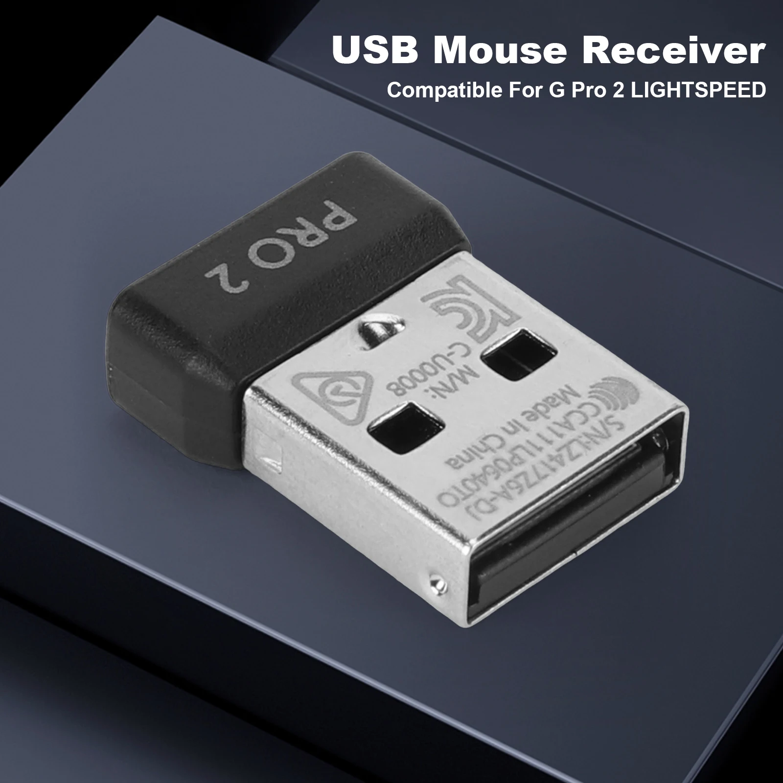 무선 USB 어댑터 USB-C 포트 미니 수신기 동글 플러그 앤 플레이 프로 2 라이트스피드 게이밍 마우스용 낮은 대기 시간