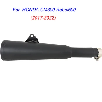 Slip On MotorcycleExhaust Middle Link Tube And Muffler Stainless Steel Exhaust System For HONDA CM300 Rebel500 2017-2022