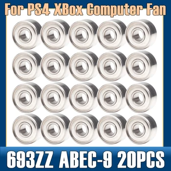 ABEC-9 PC 냉각 케이스 팬 베어링 R-830zz 수리 FIX, 693ZZ 베어링, 3*8*4mm 컴퓨터 팬 볼 베어링, 693 ZZ ( 20 개)