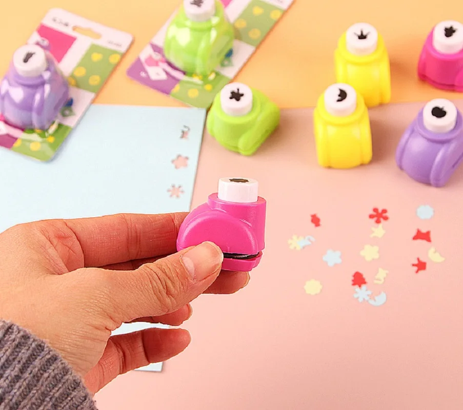 Mini Cute Scrapbook Punches Handmade Cutter Card Craft Printing DIY Flower Hole Puncher Shape for 1-8 Paper paper cutter,paper punch,hole punching tools,paper craft punch