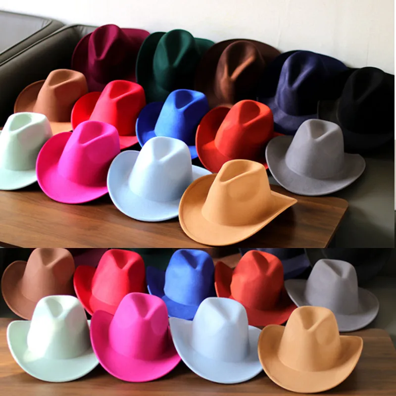 MintgreennewcolorWesternCowboyHatWomensmenscrimpedcowboy