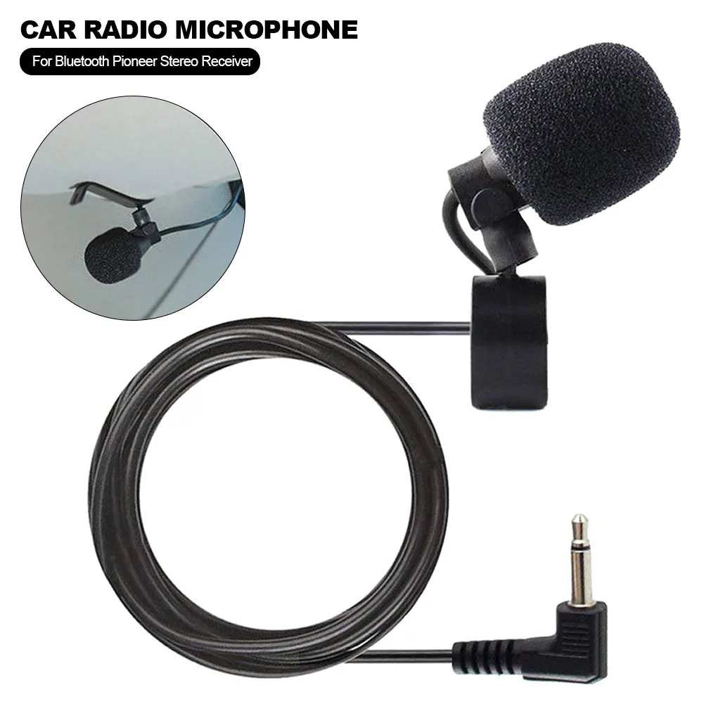 CarAudioMicrophoneRadio35MMMicrophonePlugWiredMic3mCableFor