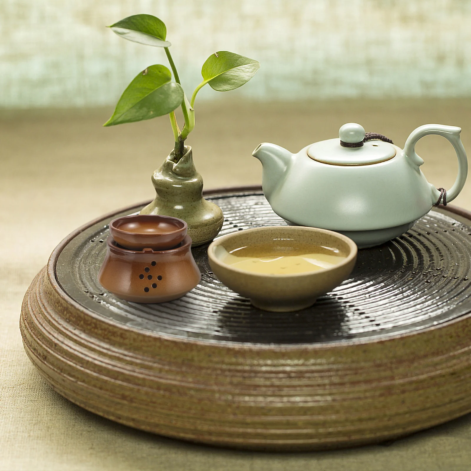 

Ceramic Tea Warmer Tea Heater with Cup Ceramic Heated Tea Warmer with Tea Cup