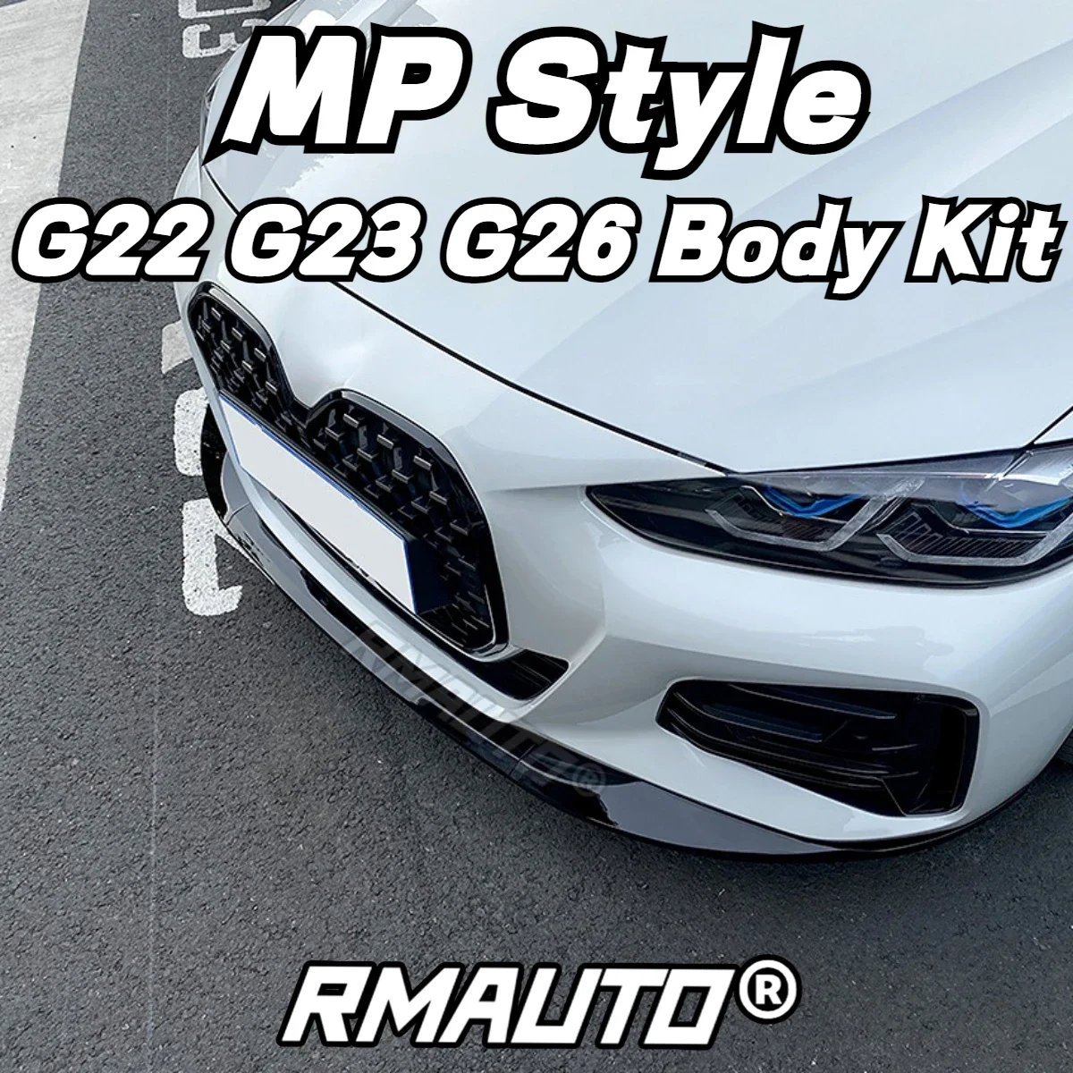 G22 G23 G26 Labbro Anteriore Mp Style Paraurti Splitter Diffusore Spoiler Per Bmw Serie 4 G22 G23 G26 2020-2023 Accessori Kit Carrozzeria