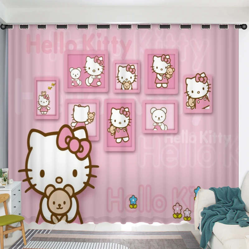 Curtain Hello Kitty Full Blackout Girl Boy Bedroom Pink Cute 