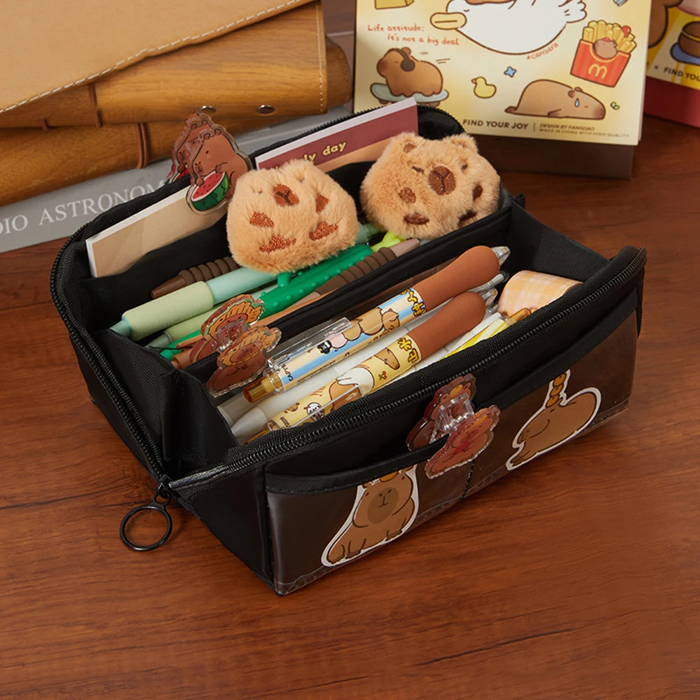 Pencil Case 10-tier High-capacity Transparent Pen Bag Beautiful Appearance Multi-functional Pencil Case Children No Sticker