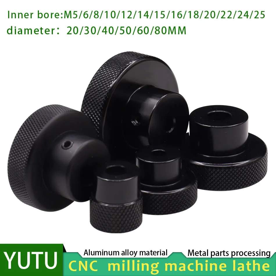 Cnc handwheel Black aluminum alloy handwheel suitable for milling machine tool handwheel