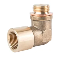 90 Degree Oxygen Sensor Adapter Brass Elbow Fitting M18*1.5 2