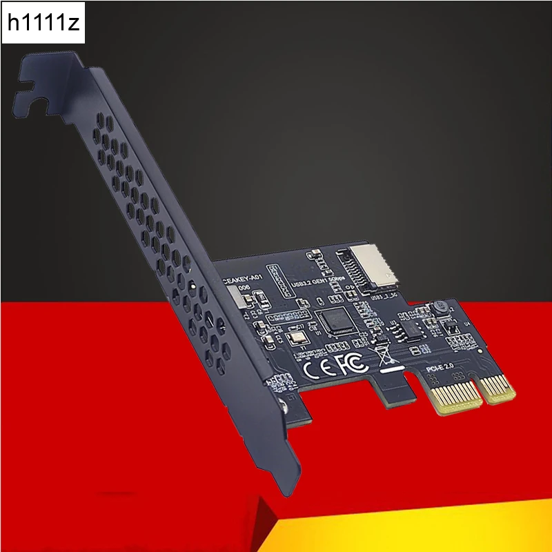Adaptador Pcie Tipo-c Frontal Cartão de Expansão Pci Express Express 2.0 x1 Usb 3.2 Gen1 Tipo-c Riser Usb3.1 Gen1 A-key 5gb Novo