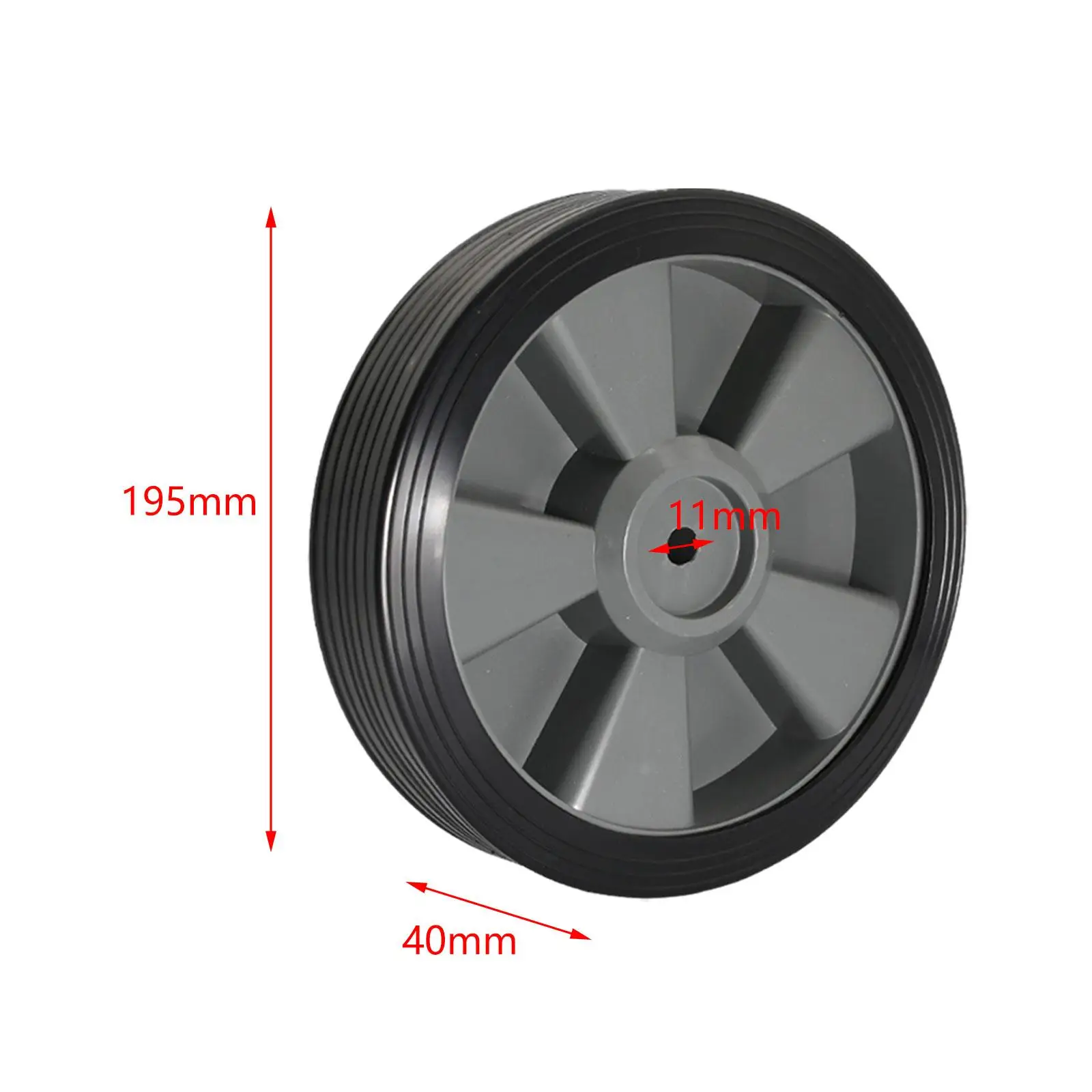 2 Pieces BBQ Grill Wheel Easy Install Wheelbarrow Garden Hole Shaft 1.1cm Hand