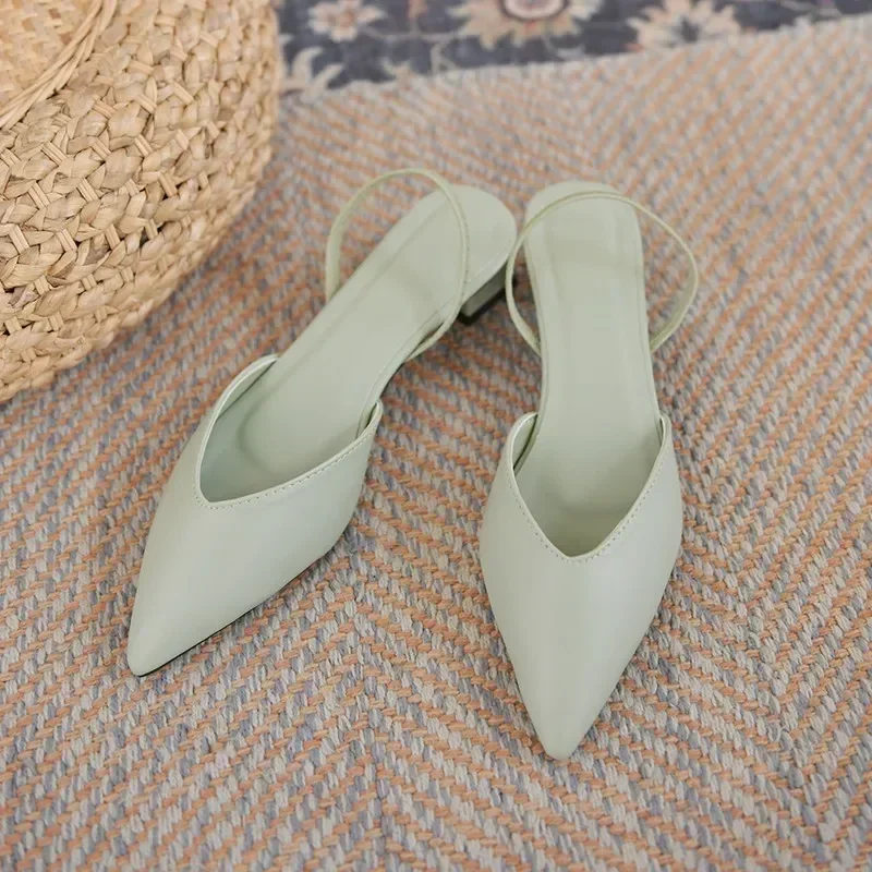New Fashion Summer Women Pumps Woman Buckle Beige Single Shoes Square Heels Comfortable Dress Party Shoes 6
