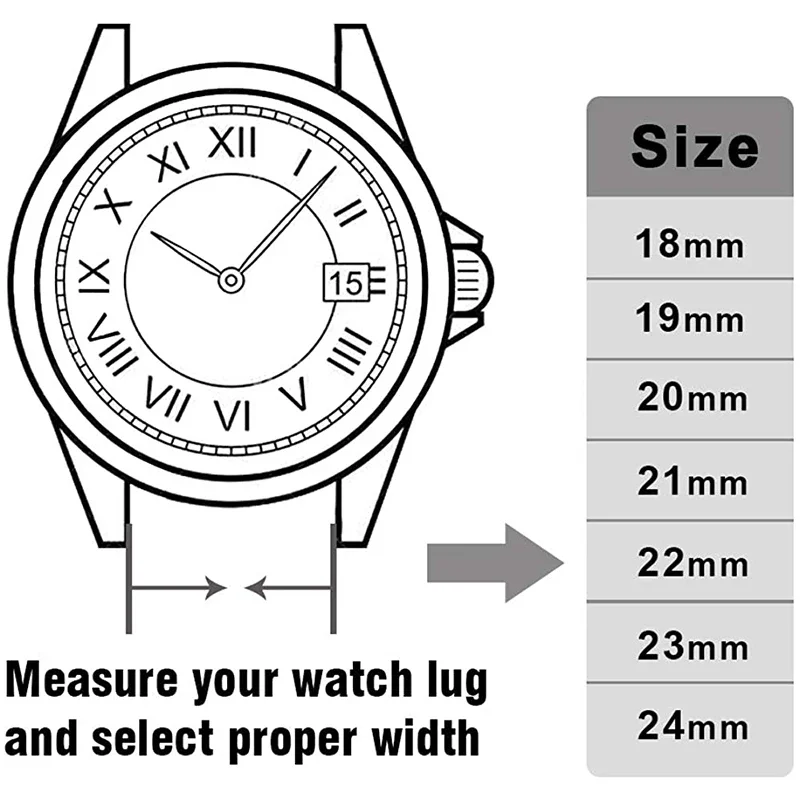18 mm 20 mm 22 mm Edelstahlarmband für Samsung Galaxy Watch 7 6 5 4 40/44 mm Metallarmband für Huawei Watch GT6/5 5 6Pro 46 mm 42 mm – Detail 18