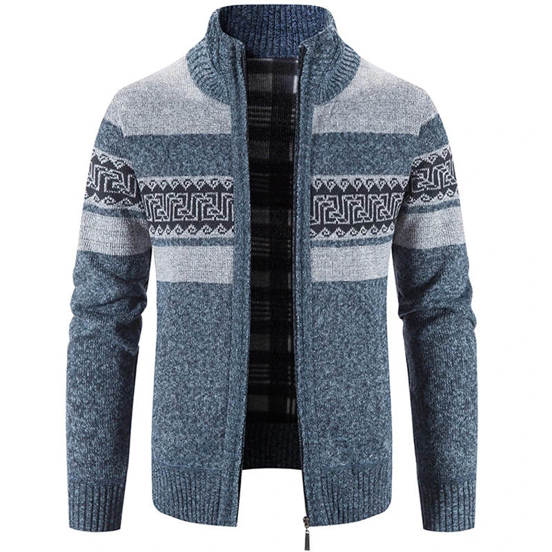 Knitted Cardigan For Men in Autumn and Winter Korean Sweater Stand Collar Joker Casual Coat Autumn Men's Coat 2