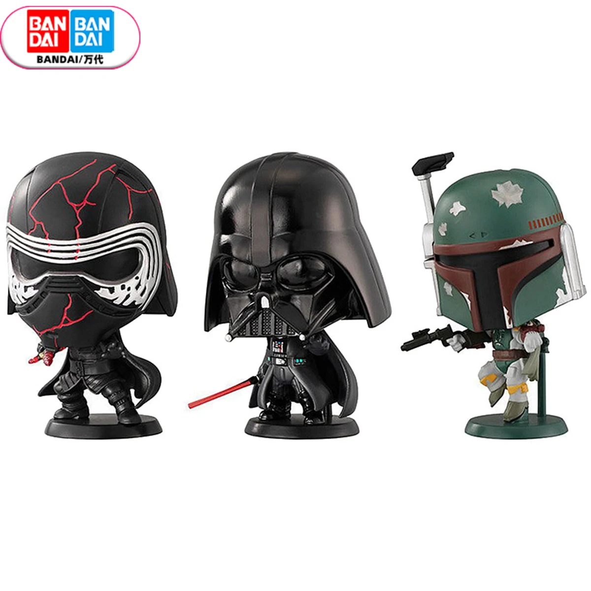 Bandai In Magazzino Original Star Wars Gashapon Darth Vader Kylo Ren Mandalorian Assembly Anime Figures Action Model Toys