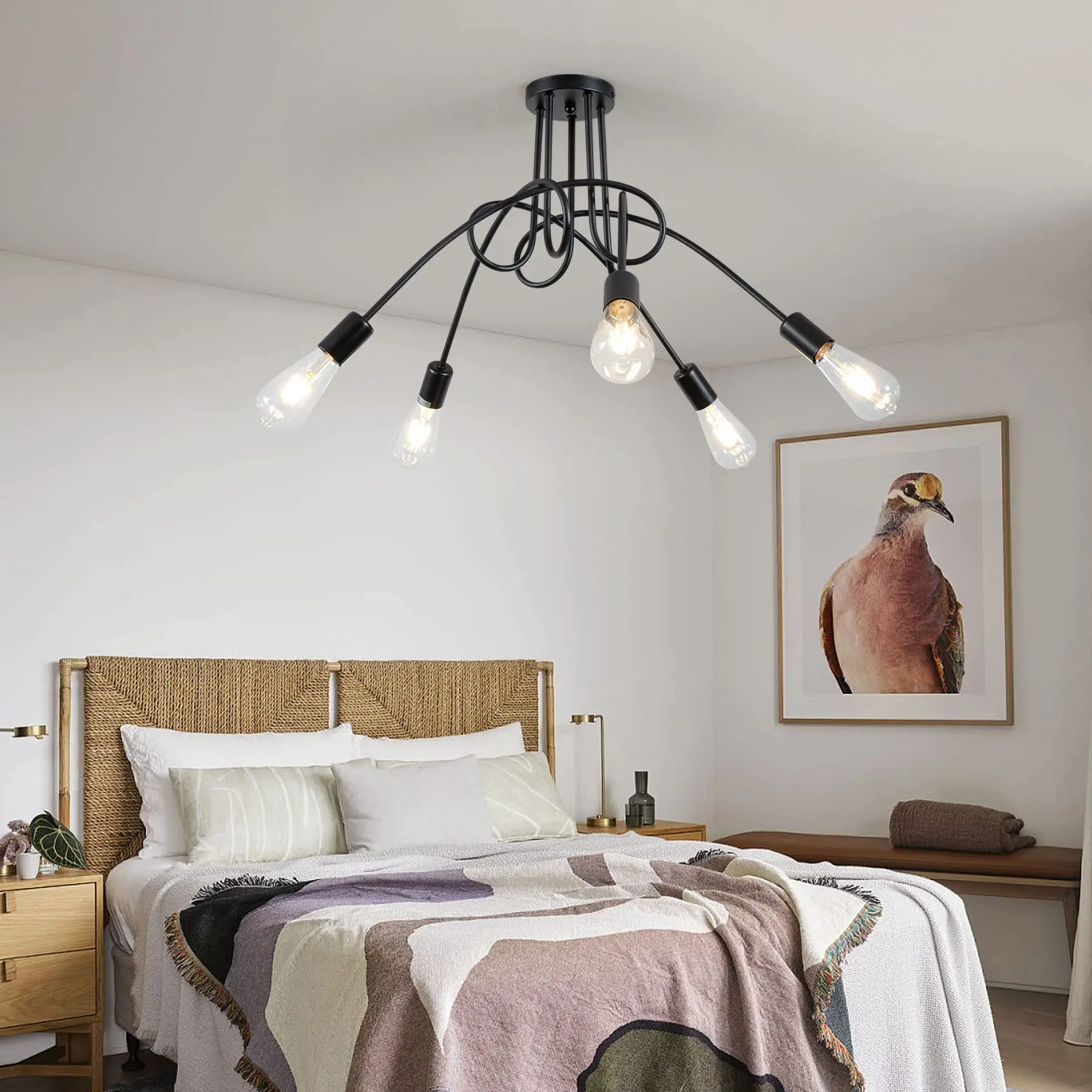 Art Lighting Fixtures Modern Spider Lamp for Home Decoration Bedroom Dining Room Living Room Lighting
