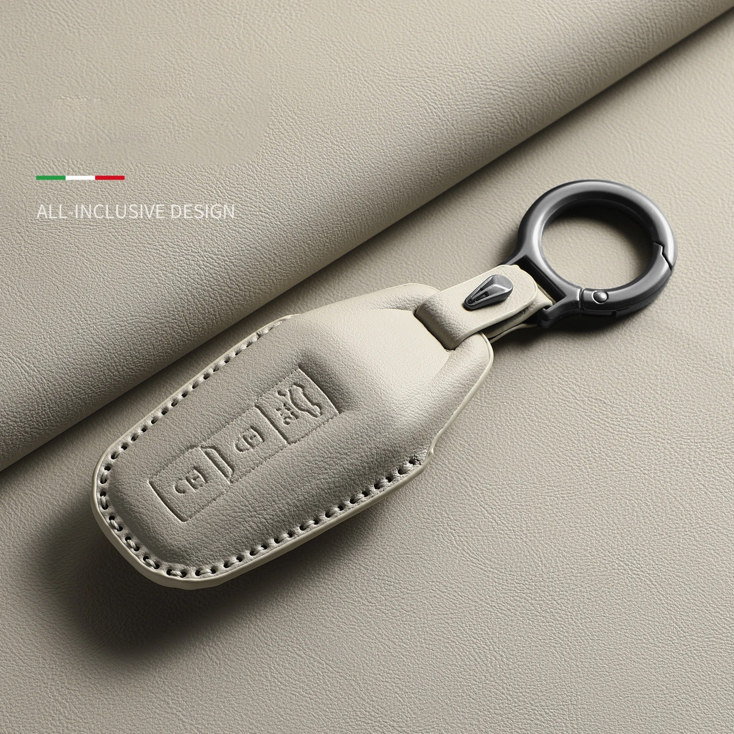 Premium Leather Car Remote Key Case - Elegant Key Shell Cover and Holder