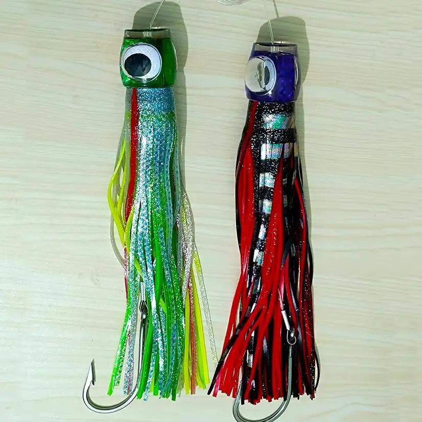 34 cm 260 g Wahoo-Köder Trolling Salzwasser Big Game Fishing Tiefsee-Bootsangeln Thunfisch-Köder Haken für Mahi Leurre Marlin Billfish
