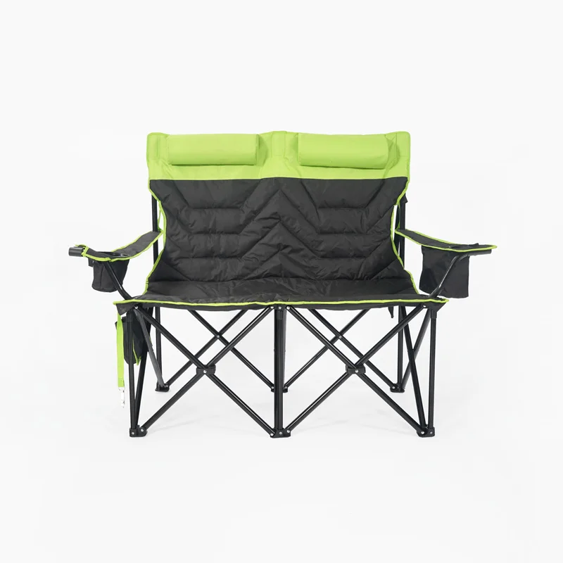 Riesiger Camping-Klappstuhl im modernen Design aus Eisen und Metall für den Außenbereich, Gartenmöbel mit Kühltasche