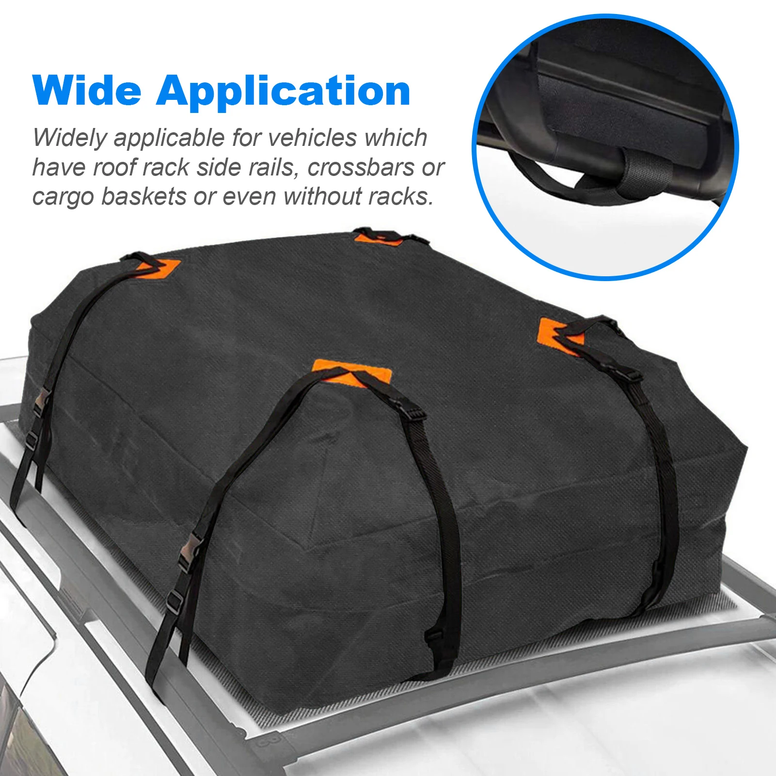 

600D Waterproof Cargo Bag Car Roof Cargo Carrier Thickened Luggage Storage Box Universal for Travel Camping Storage Cube Bag