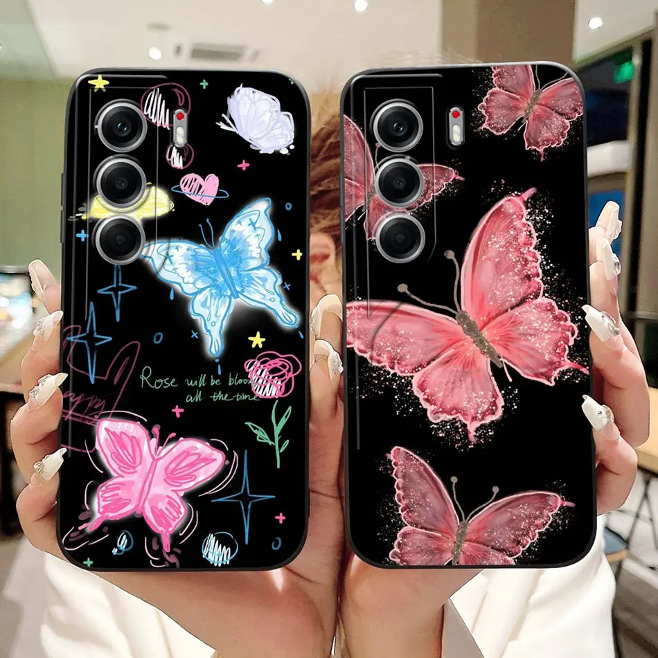 Elegant Butterfly Floral Soft Silicone Phone Case and Bumper