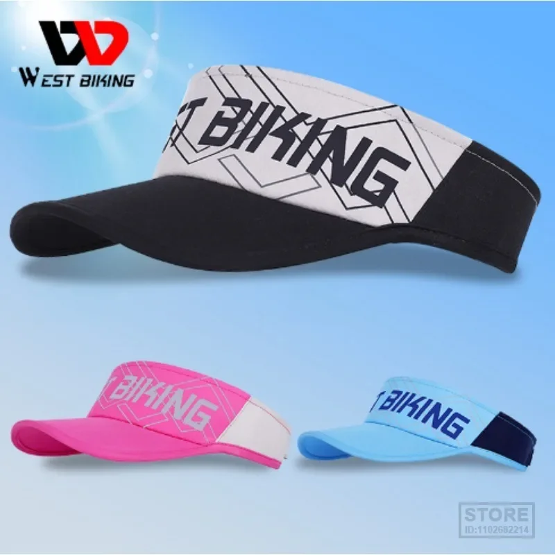 West Biking-Outdoor Cap Sport, Headband ajustável, proteção UV, sol viseira, chapéu de viagem, tênis, corrida, ciclismo, montanhismo