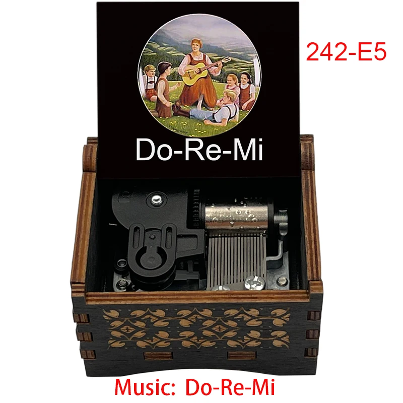 Charming Wooden Music Box with Famous Movie Melody