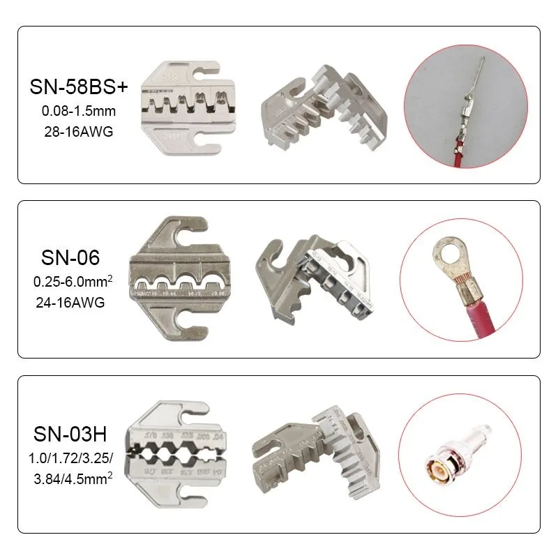 SN58B/2549/2546/02C/-6/06WF Crimping Pliers Kit Dupont Jst Crimper Pliers Electrical Clamp Tools