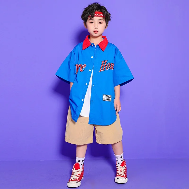 

Hip Hop Costumes for Girls Boys Dancewear Suits Jazz Ballroom Dance Clothes Children Hiphop Outfit Stage Costumes Vest Shirt