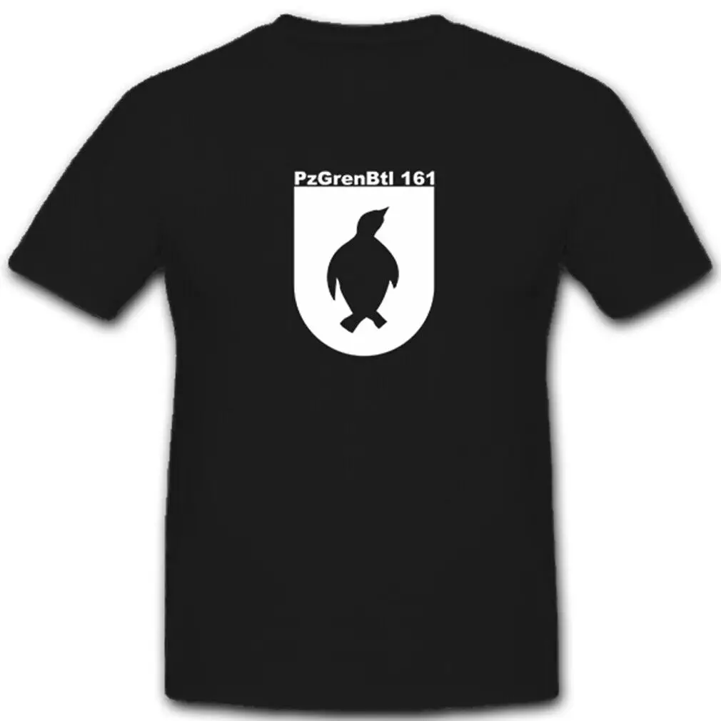 Pzgrenbtl 161 Tank Genadier Battalion Flanella Penguin Panzergren T Shirt 5135 Maniche Lunghe O Corte