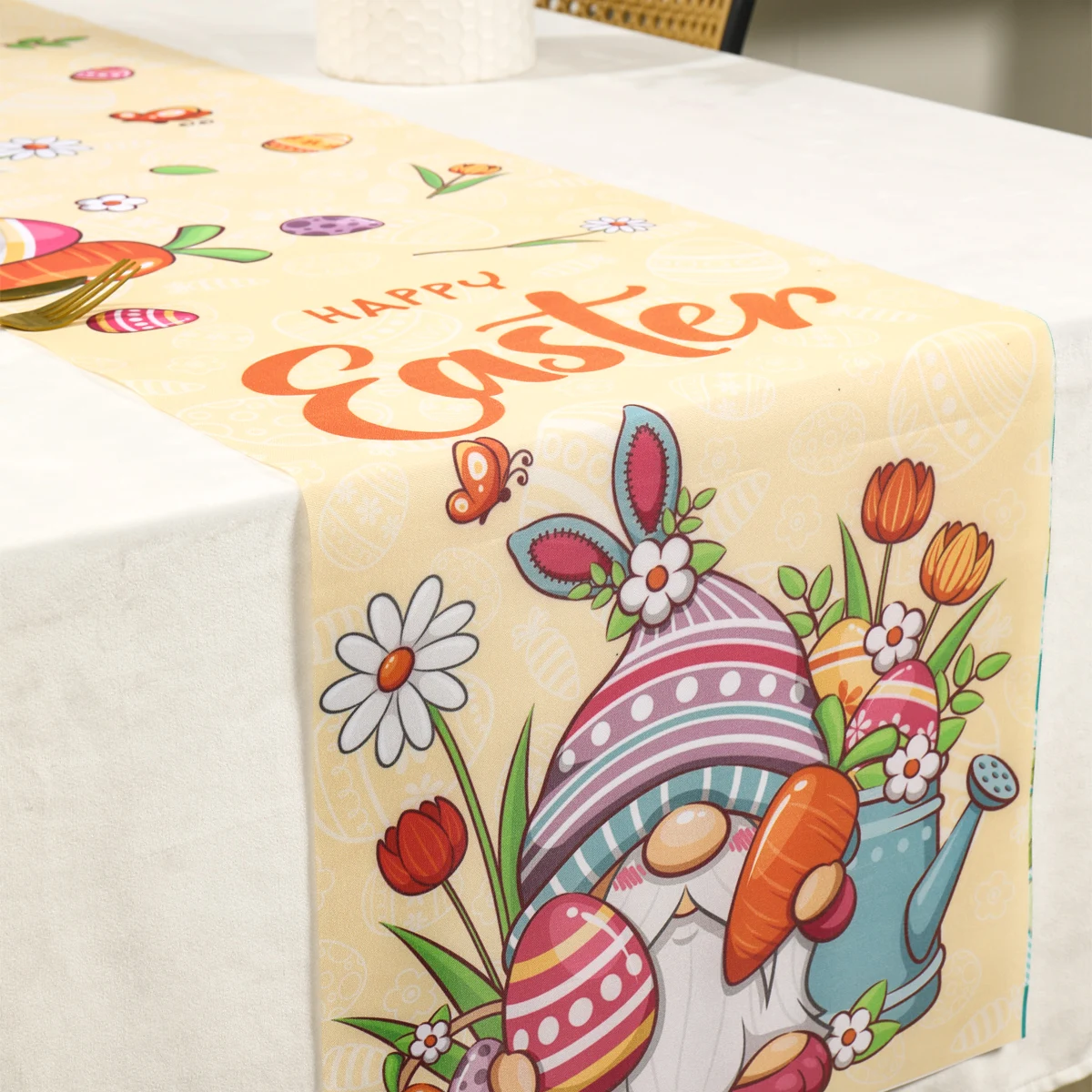 Runner Da Tavolo Con Foglie Autunnali: Decorazione Rustica