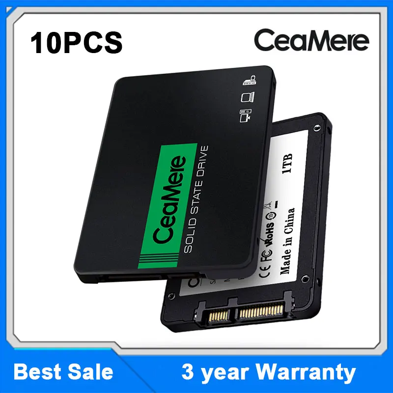 CeaMere 10PCS Sata3 Ssd 120GB 128GB 240GB 256GB Hdd 2.5 Hard Disk