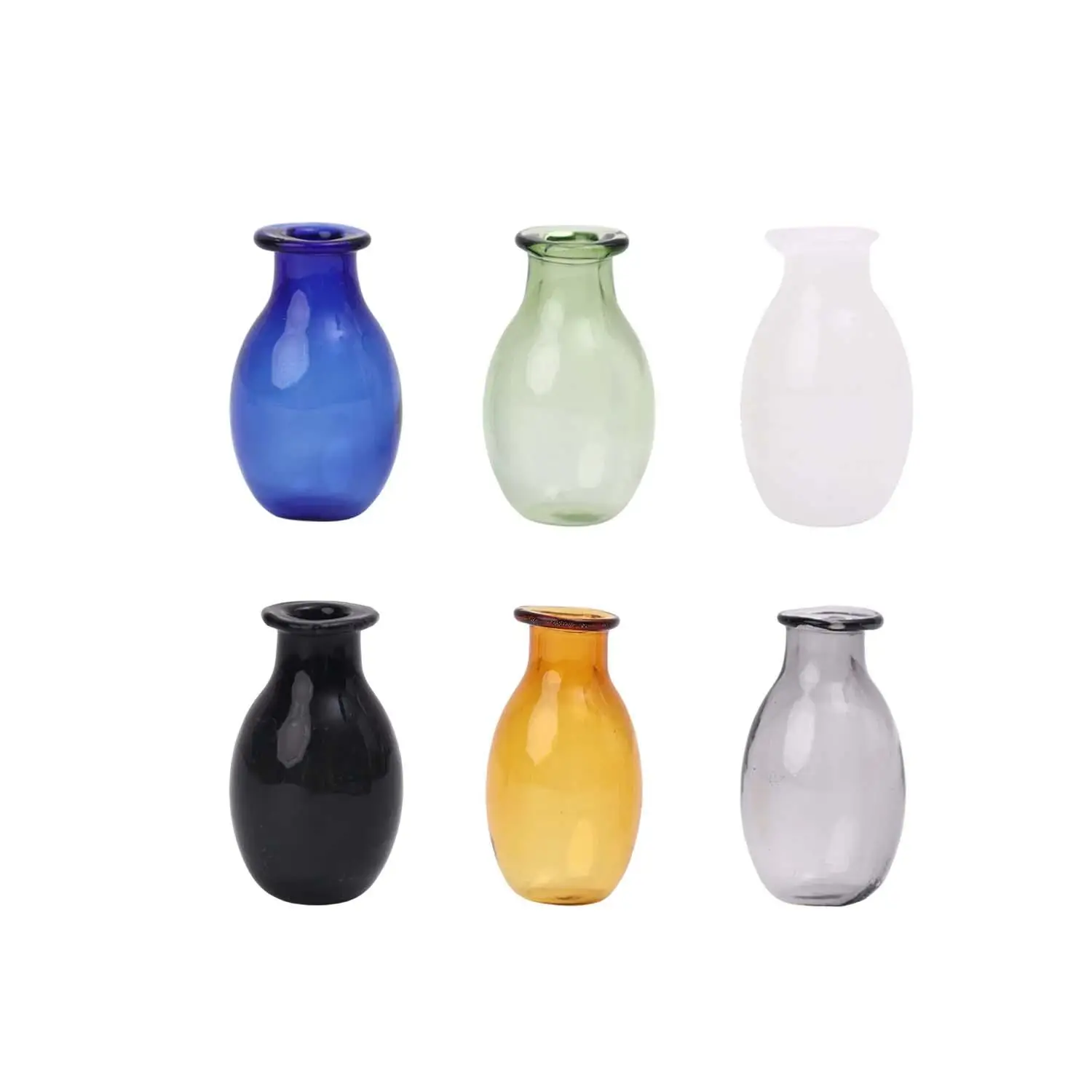 Mini Glass Vase Set - Creative DIY Thumb-Sized Ornaments for Flower Arrangements and Home Decor