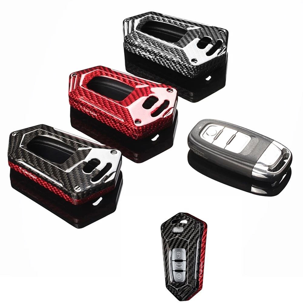 

Remote Smart Key Fob Cap Cover Box Case Shell Carbon Fiber For Audi Quattro RS TT A3 A4 A6 A7 S5 S6 S7 Q2 Q5 Q7 R8 2011-2020