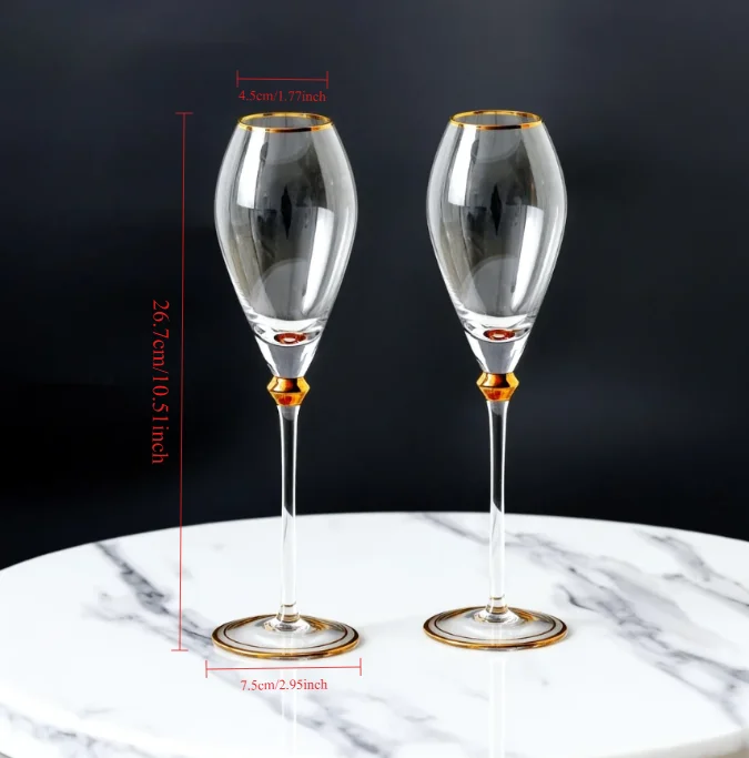 Luxury Crystal Red Wine Glass Set - Elegant Tall Glasses