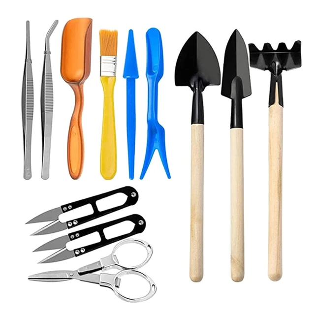 12 Darab Kerti Ültetési Szerszámok Kit Hordozható Mini Kertészeti Kiegészítők Beltéri Kültéri Miniatűr Növények Átültetéshez - Image 6
