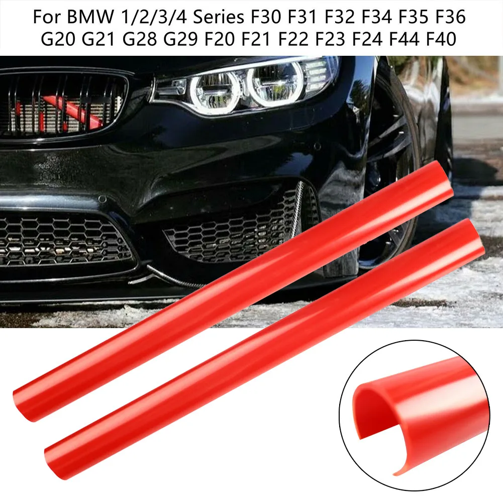 2Pc Kühlergrill Trim Streifen Rohr Für BMW 1 2 3 4 Serie F20 F30