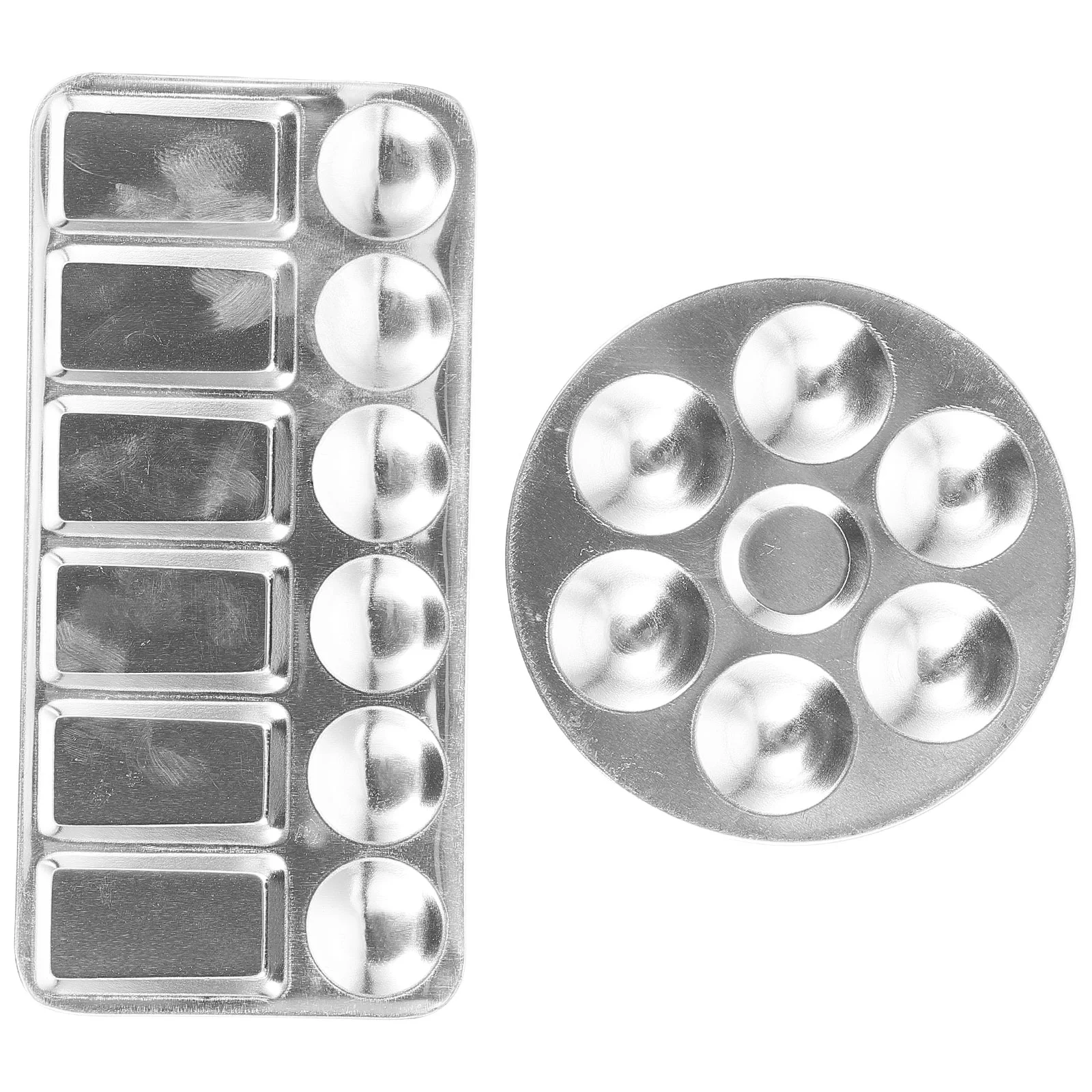 

Pigment Trays 2Pcs Color Mixing Trays Coloring Tools Paint Mixing Palette Home Store Silver The Artist Professional Arts Crafts
