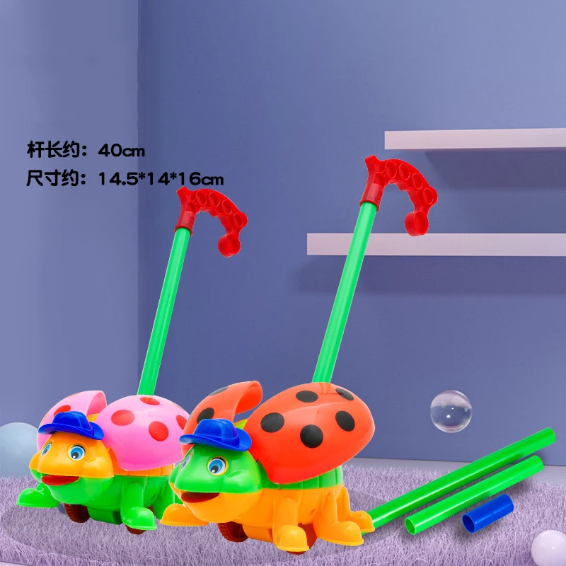 

Hand Push Ladybird Butterfly Toy Car Kids Cute Hand Push Car 1 Year Old Baby Outdoor Sports Toddler Pull Walks Rod Push Cart