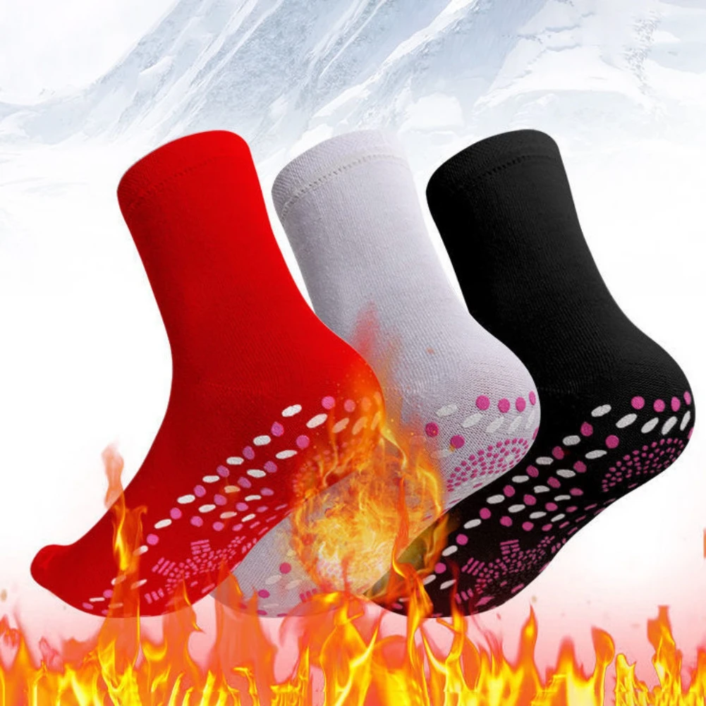 

Comfortable Thermal Heating Socks Cotton 22*12*1CM/8.66*4.72*0.39 in Wear-resistant Hot Moxibustion Massage Socks